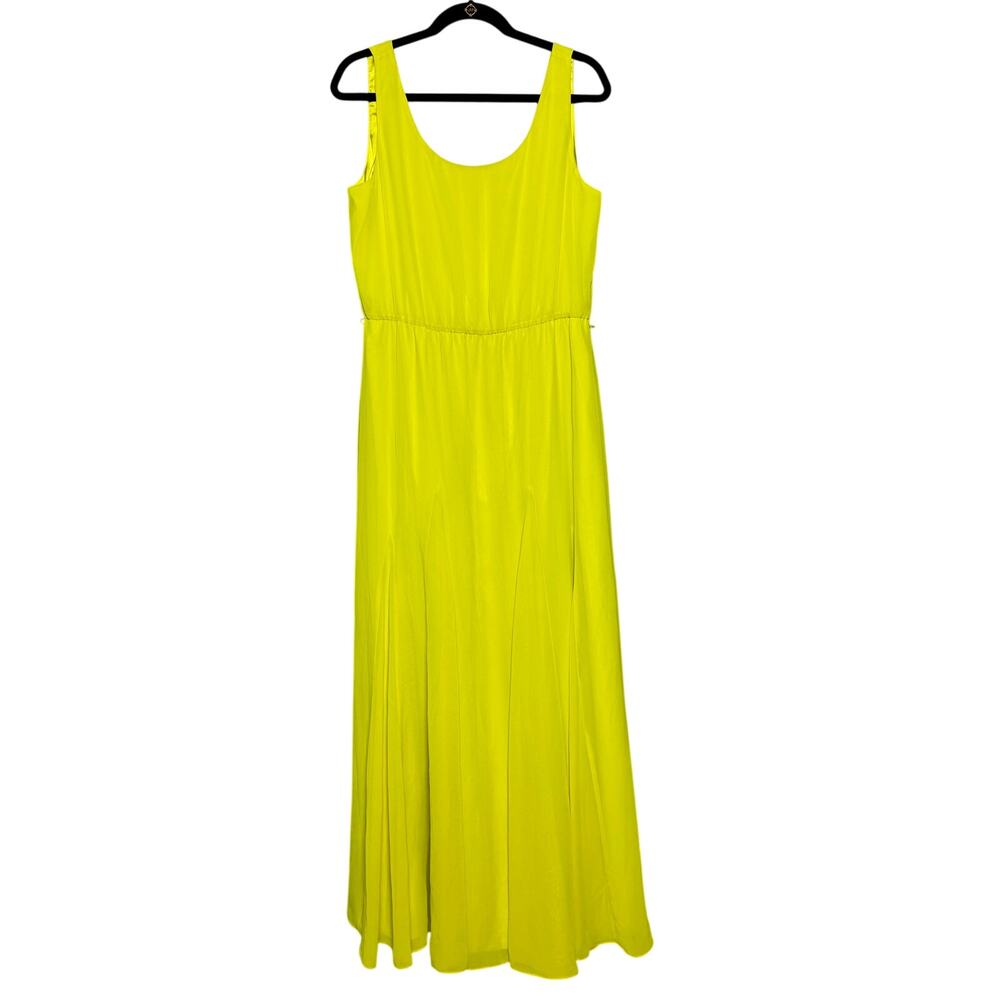 Gianni Bini Yellow Maxi Dress Gown Formal Wedding Special Occasion Large